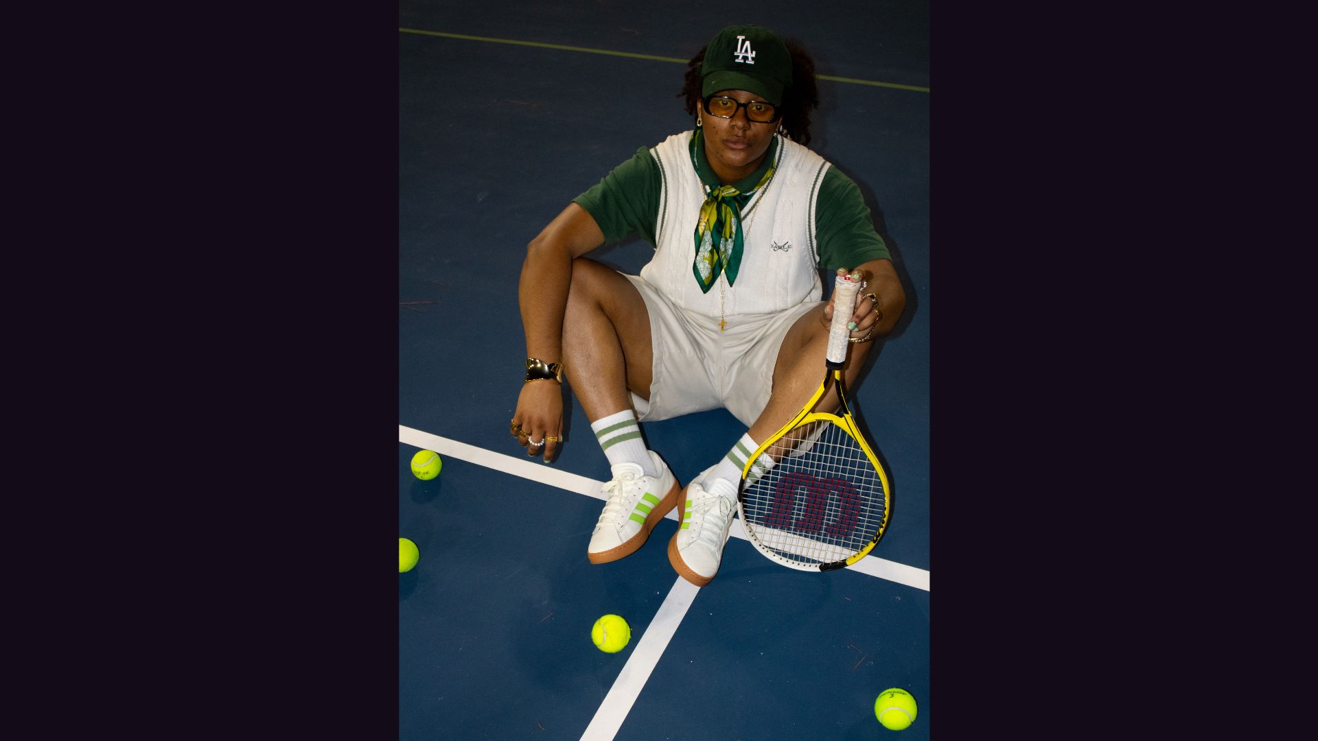 Tennis court portrait