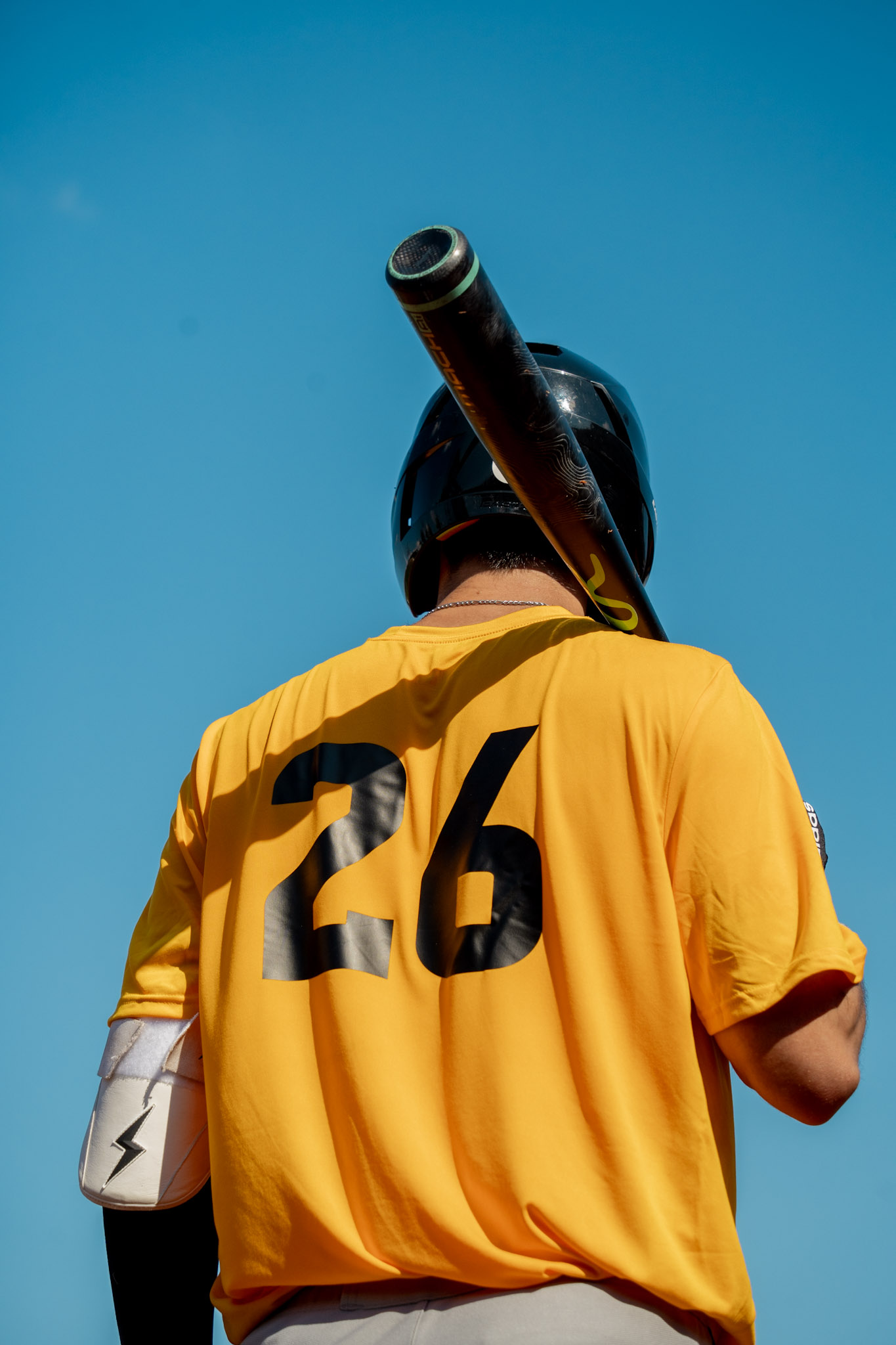 Batter #26 from behind